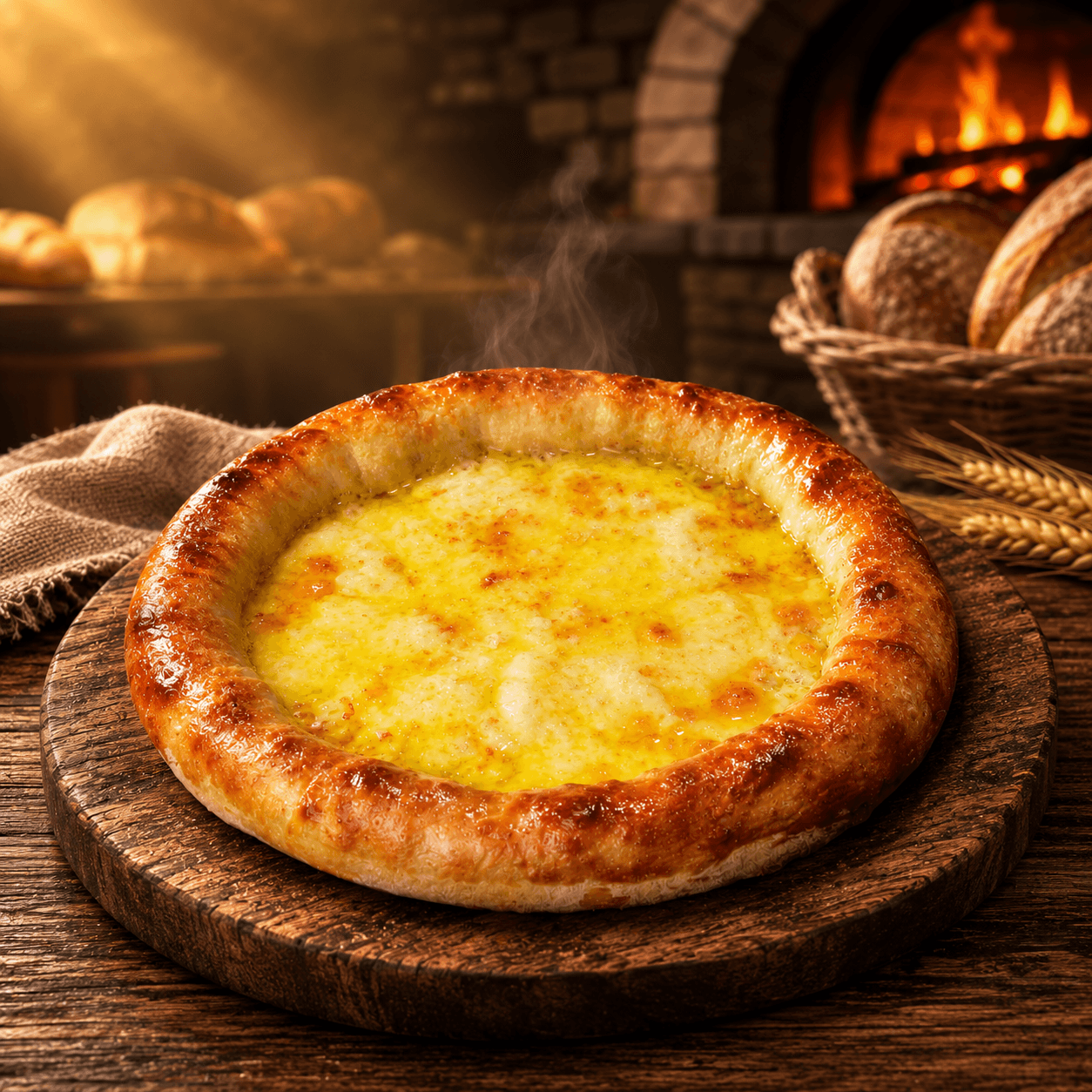 Yuvarlak Peynirli Pide